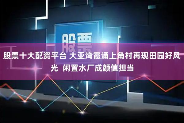 股票十大配资平台 大亚湾霞涌上角村再现田园好风光  闲置水厂成颜值担当