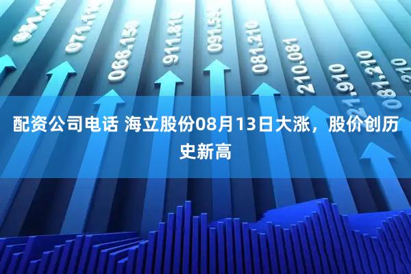 配资公司电话 海立股份08月13日大涨，股价创历史新高