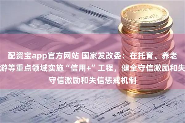 配资宝app官方网站 国家发改委：在托育、养老、家政、旅游等重点领域实施“信用+”工程，健全守信激励和失信惩戒机制